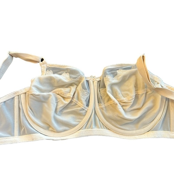 3/$20 Bali 42DD flower full figure underwire Bra 0180 light beige - Picture 4 of 5